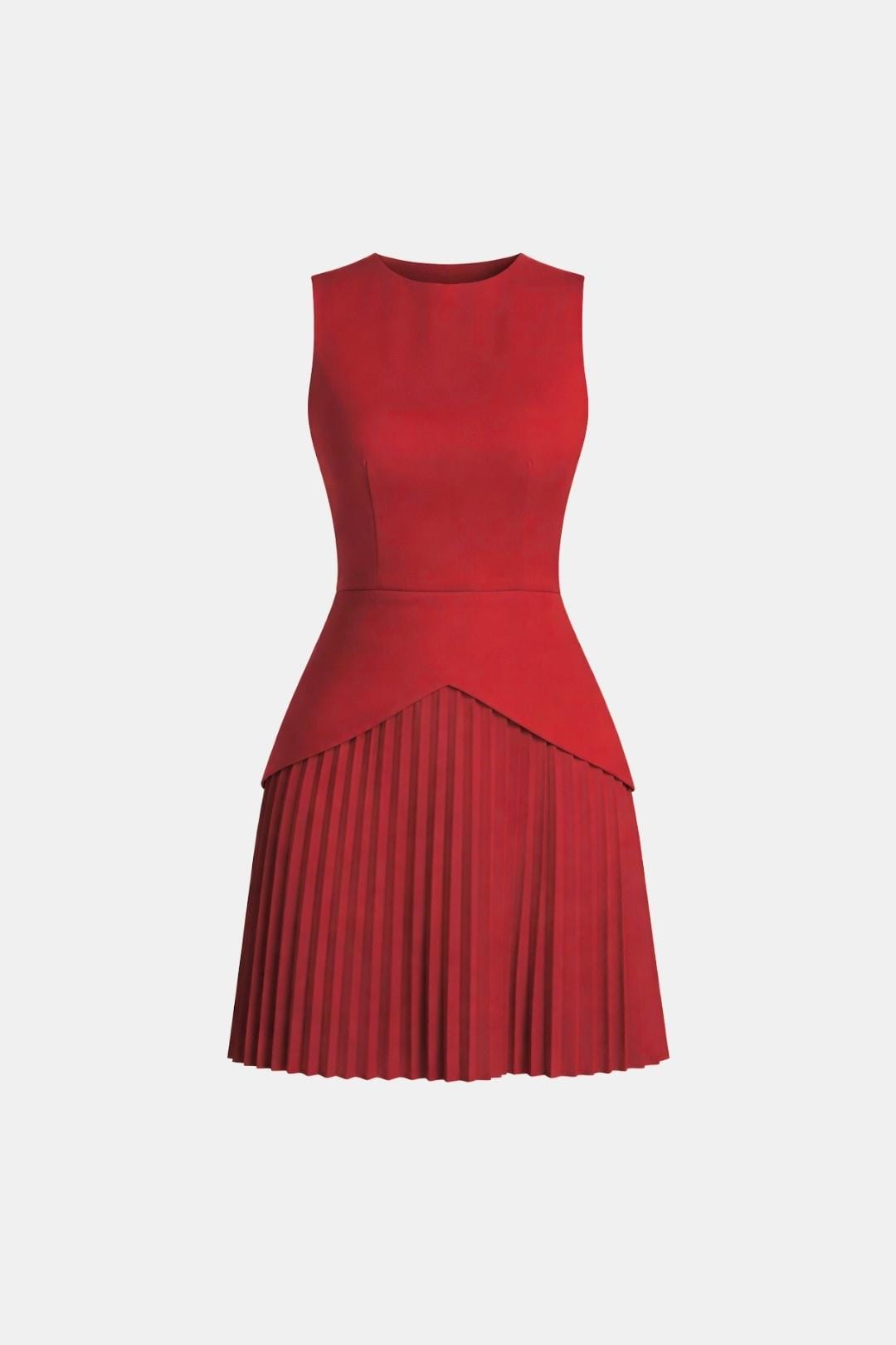 Robe Mini Avec Coupe Sans Manches Et Jupe Plissée Pour Femme | Idéal Pour Événements Et Quotidien