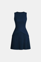 Robe Mini Avec Coupe Sans Manches Et Jupe Plissée Pour Femme | Idéal Pour Événements Et Quotidien