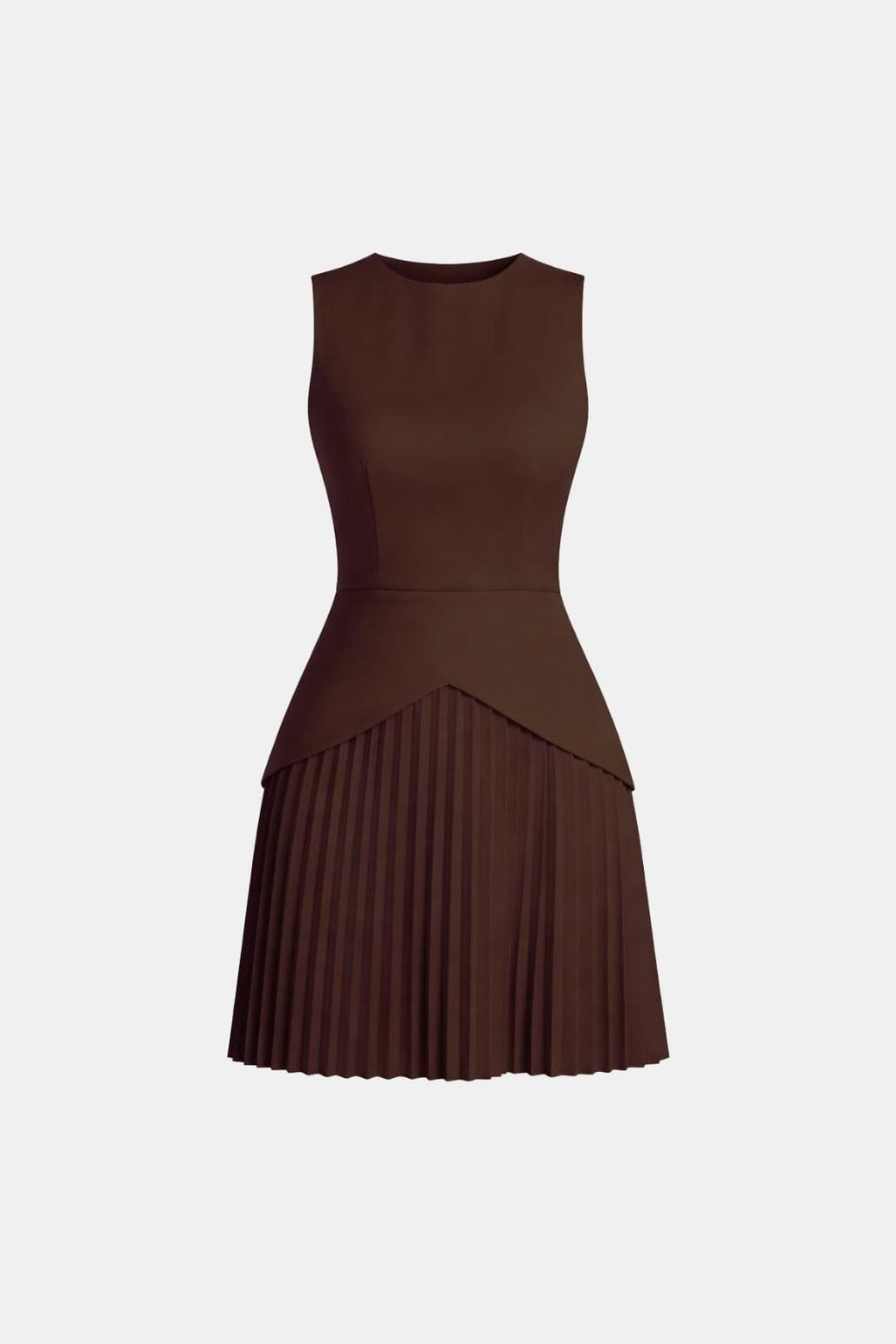 Robe Mini Avec Coupe Sans Manches Et Jupe Plissée Pour Femme | Idéal Pour Événements Et Quotidien