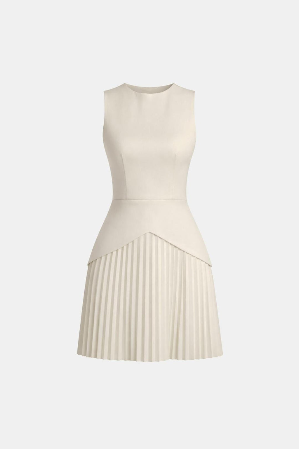 Robe Mini Avec Coupe Sans Manches Et Jupe Plissée Pour Femme | Idéal Pour Événements Et Quotidien