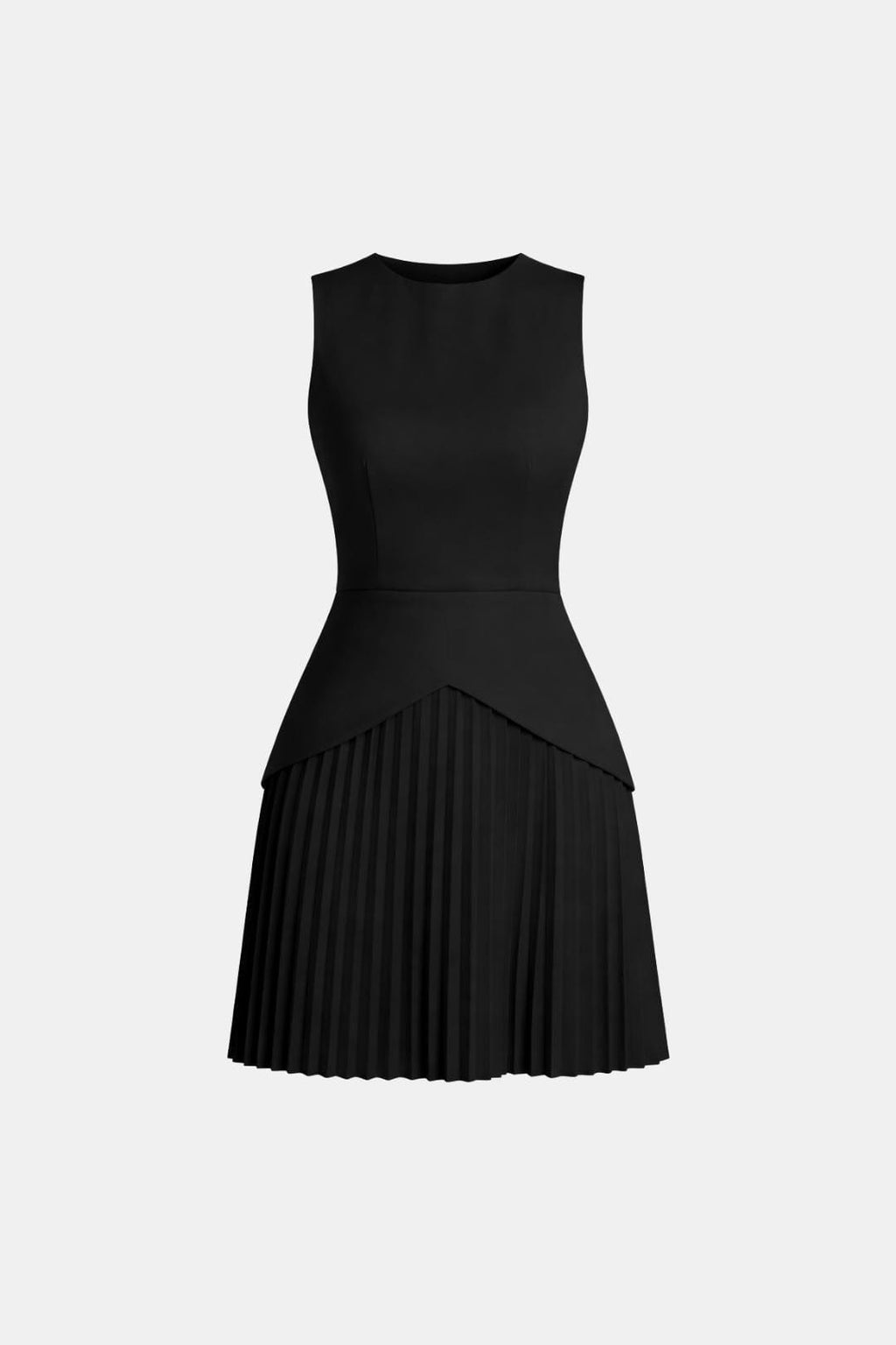 Robe Mini Avec Coupe Sans Manches Et Jupe Plissée Pour Femme | Idéal Pour Événements Et Quotidien