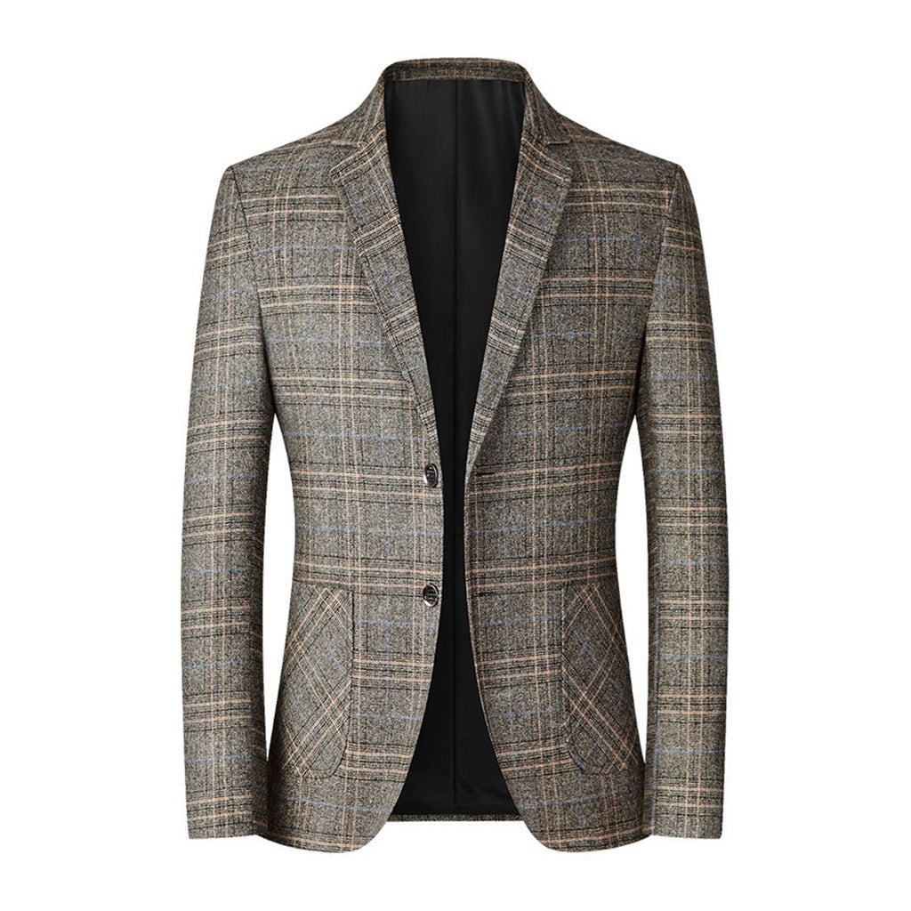 Blazer À Carreaux Avec Fermeture Boutonnée Pour Homme | Idéal Pour Usage Quotidien Et Occasions