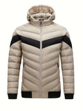 Veste d’Hiver Matelassée avec Capuche Ajustable pour Hommes | Idéale pour la Saison Froide
