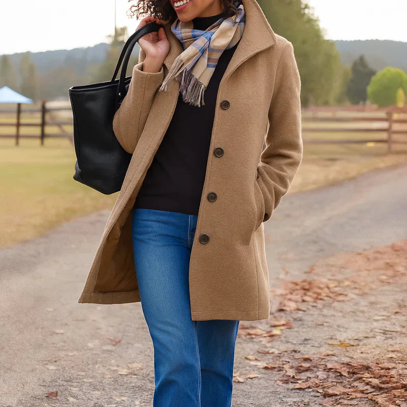 Manteau Long à Coupe Classique pour Femme | Idéal pour la Saison Froide et les Sorties Quotidiennes