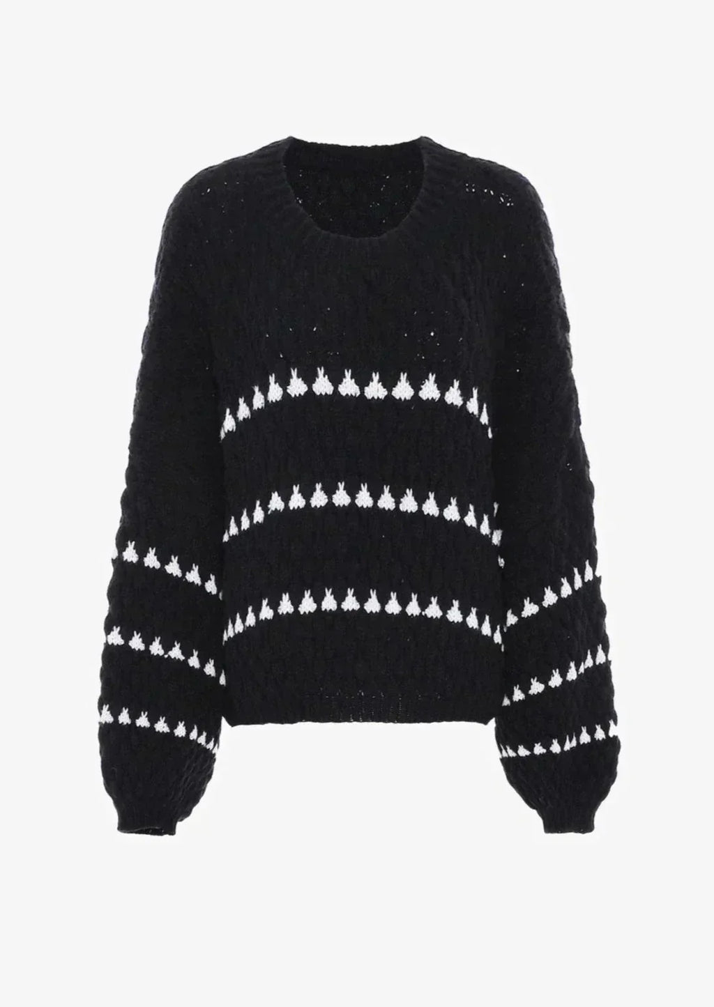 Pull à Manches Longues avec Manches Lanternes et Maille Épaisse pour Femmes | Idéal pour l’Hiver
