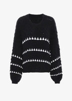 Pull à Manches Longues avec Manches Lanternes et Maille Épaisse pour Femmes | Idéal pour l’Hiver