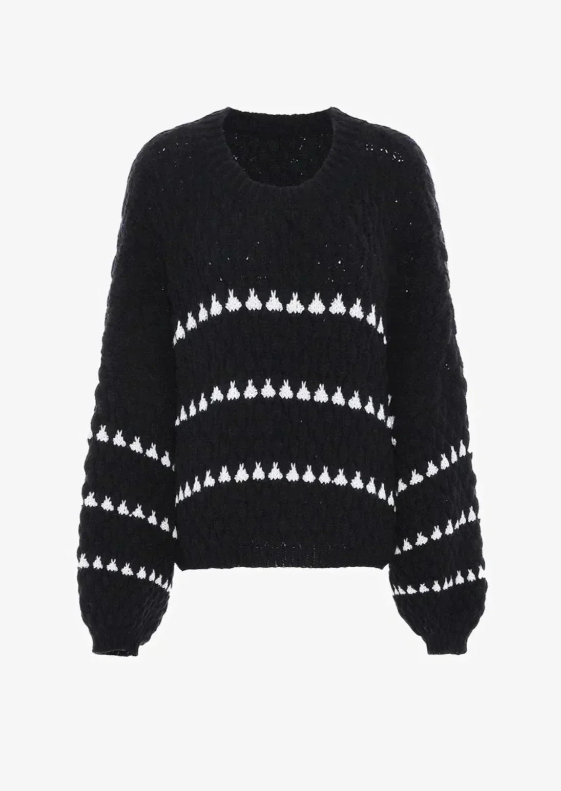 Pull à Manches Longues avec Manches Lanternes et Maille Épaisse pour Femmes | Idéal pour l’Hiver