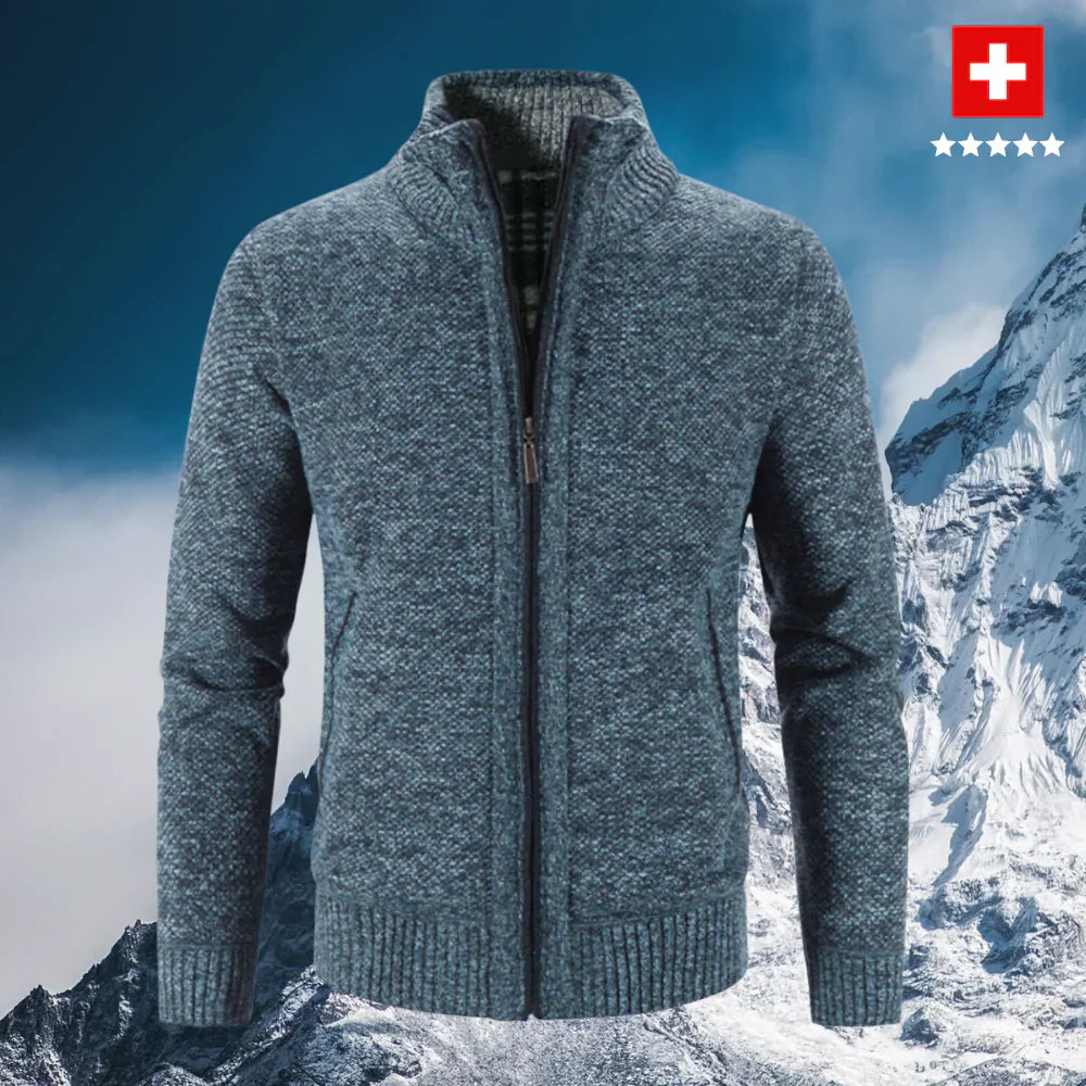 Cardigan à Manches Longues avec Col en V pour Homme | Idéal pour Bureau et Hiver