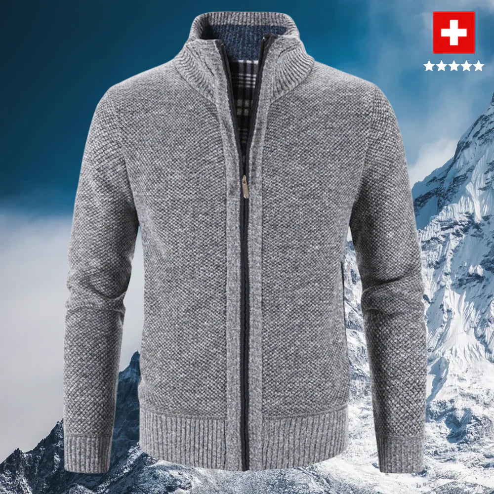 Cardigan à Manches Longues avec Col en V pour Homme | Idéal pour Bureau et Hiver