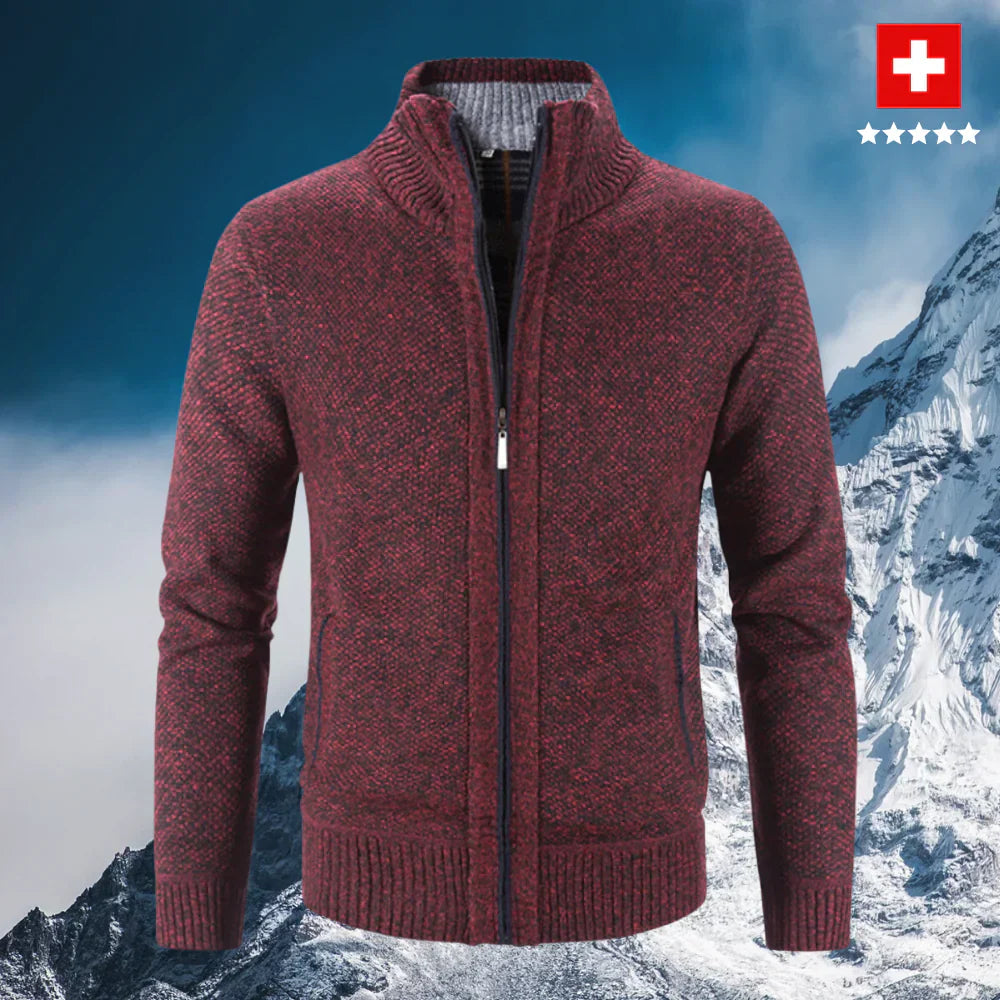 Cardigan à Manches Longues avec Col en V pour Homme | Idéal pour Bureau et Hiver
