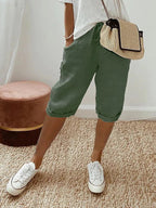 Shorts avec Taille Élastique et Poches Latérales pour Femme | Idéaux pour l’Été et un Usage Quotidien
