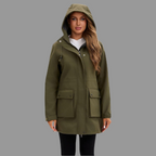 Veste Longue avec Capuche et Protection Contre les Intempéries pour Femme | Idéale pour les Journées de Pluie et les Activités en Extérieur