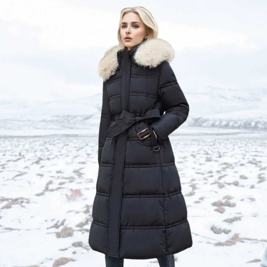 Manteau Long d’Hiver avec Col Montant pour Femme | Idéal pour la Saison Froide