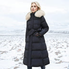 Manteau Long d’Hiver avec Col Montant pour Femme | Idéal pour la Saison Froide