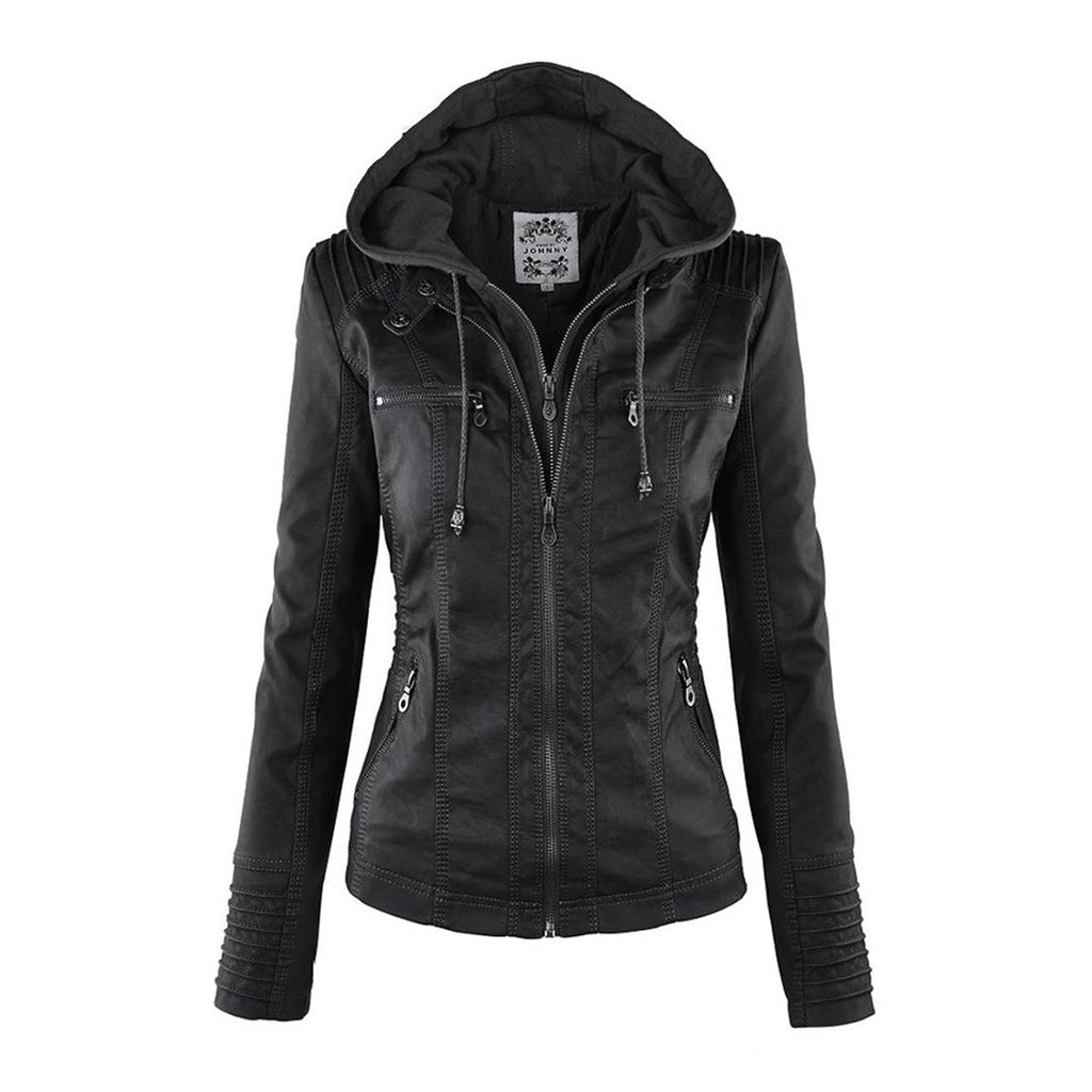 Veste Courte avec Capuche Amovible pour Femme | Idéale pour la Mi-Saison