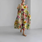 Robe Midi à Imprimé Floral Coupe Décontractée pour Femme | Idéale pour un Usage Quotidien et des Occasions Décontractées