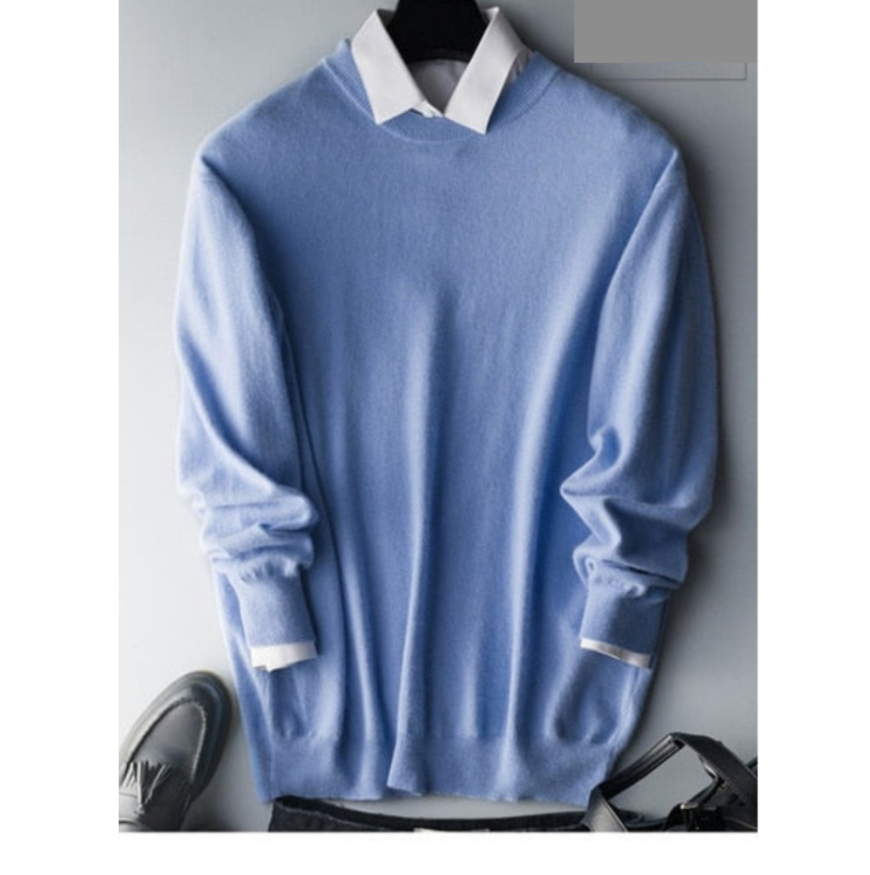 Pull Col Rond Uni À Manches Longues Pour Homme | Idéal Pour Un Usage Quotidien