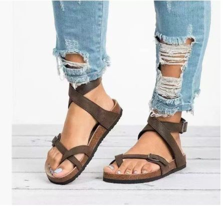 Sandales À Lanières Plates Pour Femmes | Idéal Pour Le Printemps