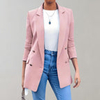 Veste Blazer À Manches Longues pour Femme | Idéale pour Le Travail Ou Les Occasions Formelles