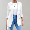 Veste Blazer À Manches Longues pour Femme | Idéale pour Le Travail Ou Les Occasions Formelles