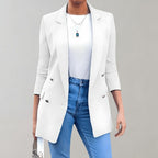 Veste Blazer À Manches Longues pour Femme | Idéale pour Le Travail Ou Les Occasions Formelles