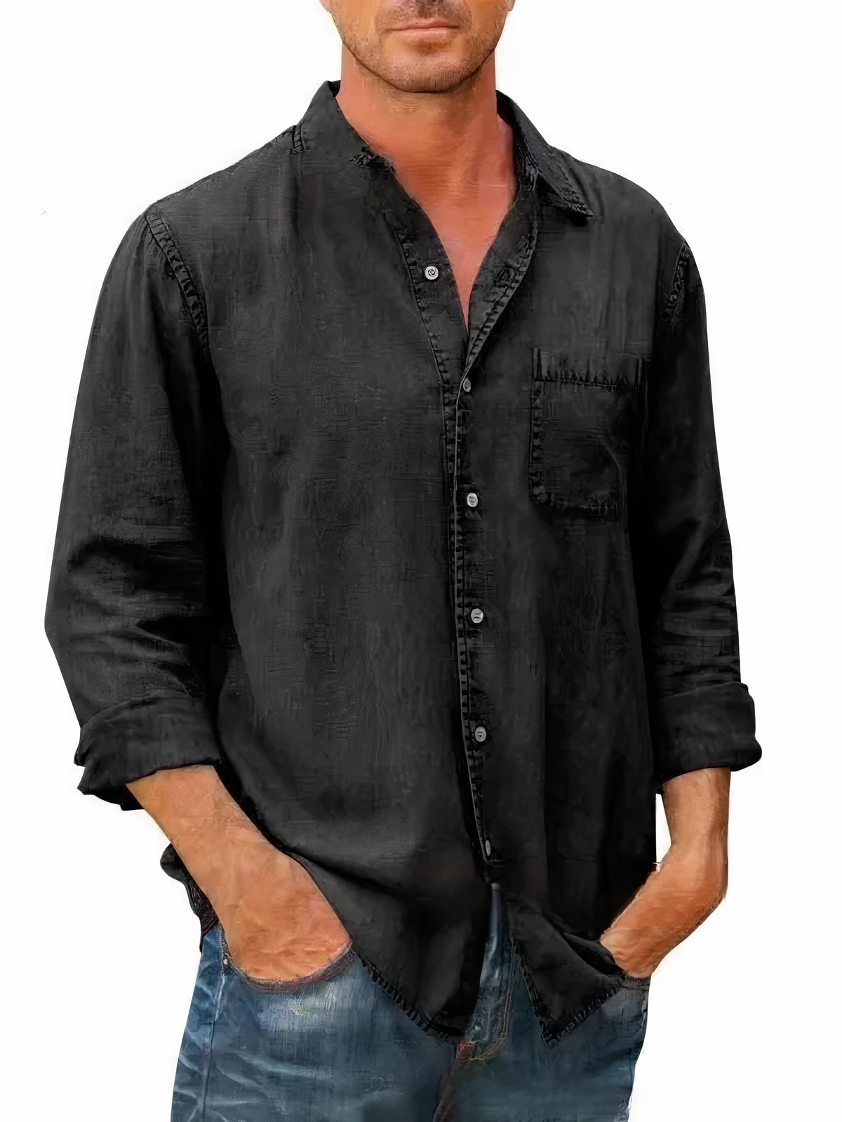 Chemise En Denim À Manches Longues Pour Homme | Idéal Pour Usage Quotidien