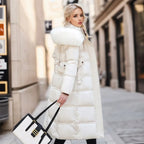 Manteau d’Hiver Long pour Femme avec Coupe Cintrée et Manches Longues | Idéal pour la Saison Froide