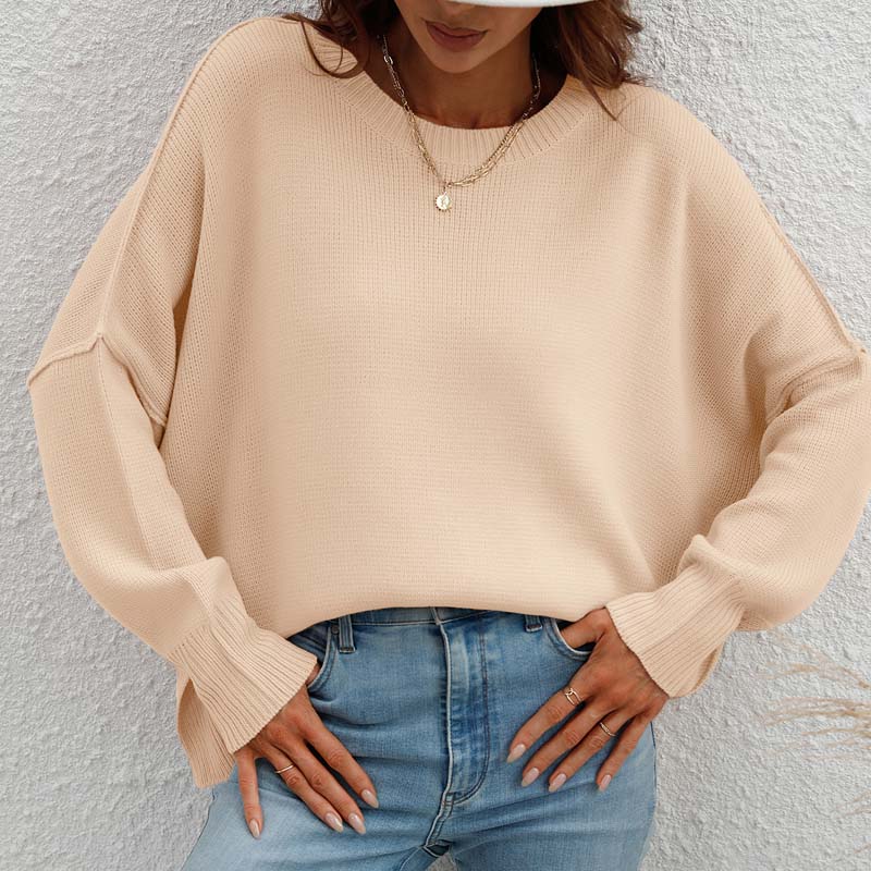 Pull En Maille Avec Coupe Classique Et Manches Longues Pour Femmes | Adapté Aux Tenues Quotidiennes