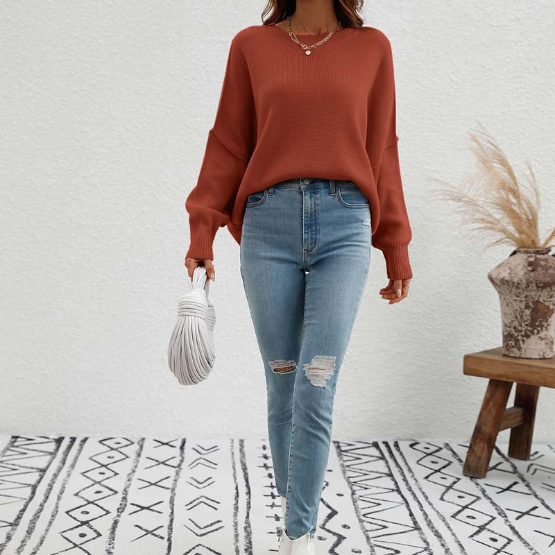 Pull En Maille Avec Coupe Classique Et Manches Longues Pour Femmes | Adapté Aux Tenues Quotidiennes