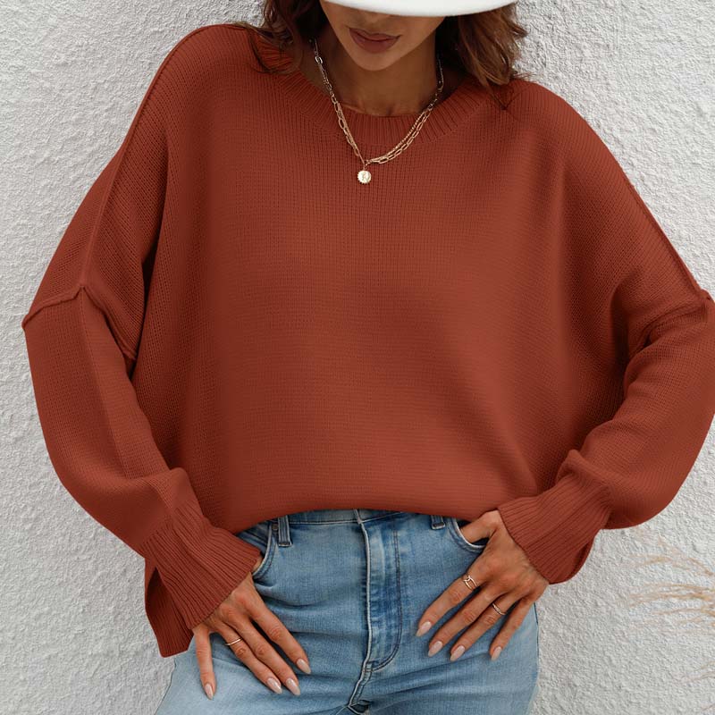 Pull En Maille Avec Coupe Classique Et Manches Longues Pour Femmes | Adapté Aux Tenues Quotidiennes