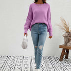 Pull En Maille Avec Coupe Classique Et Manches Longues Pour Femmes | Adapté Aux Tenues Quotidiennes