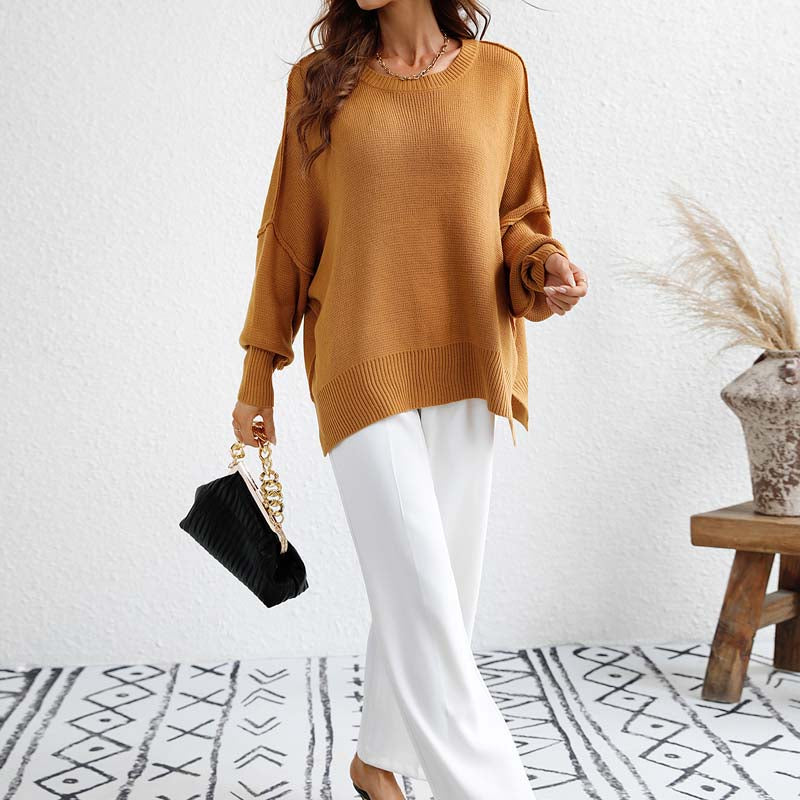 Pull En Maille Avec Coupe Classique Et Manches Longues Pour Femmes | Adapté Aux Tenues Quotidiennes