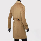 Trench-Coat Homme À Double Boutonnage Avec Ceinture Ajustable | Idéal Pour La Mi-Saison Et Un Usage Quotidien