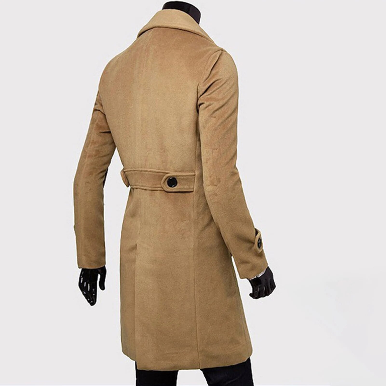 Trench-Coat Homme À Double Boutonnage Avec Ceinture Ajustable | Idéal Pour La Mi-Saison Et Un Usage Quotidien