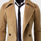 Trench-Coat Homme À Double Boutonnage Avec Ceinture Ajustable | Idéal Pour La Mi-Saison Et Un Usage Quotidien