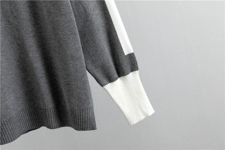 Ensemble Pull Patchwork et Pantalon Assorti pour Femme | Idéal pour Saison Automne