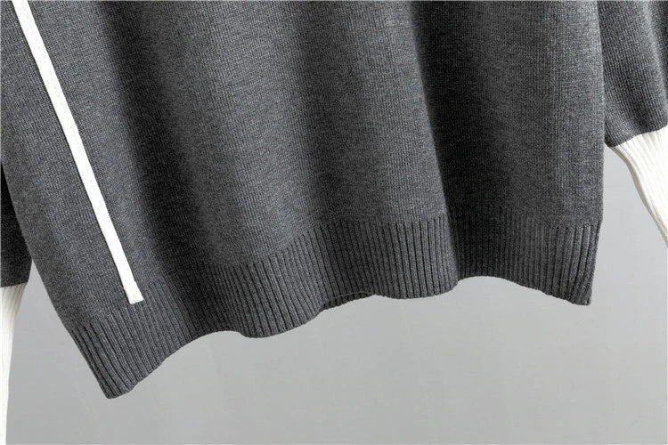 Ensemble Pull Patchwork et Pantalon Assorti pour Femme | Idéal pour Saison Automne