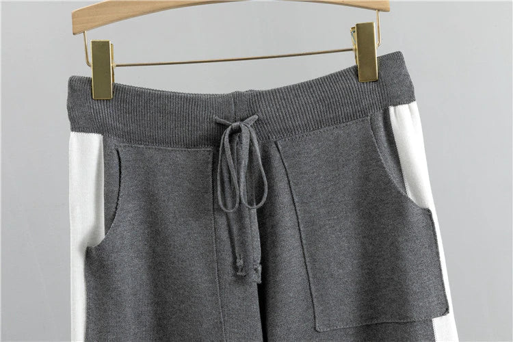 Ensemble Pull Patchwork et Pantalon Assorti pour Femme | Idéal pour Saison Automne