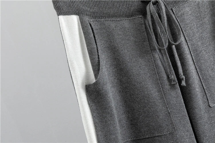Ensemble Pull Patchwork et Pantalon Assorti pour Femme | Idéal pour Saison Automne