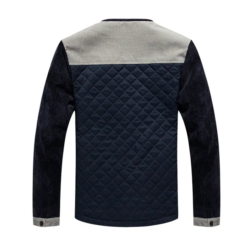 Veste Windbreaker Bicolore avec Col Montant et Fermeture Cachée pour Homme | Idéale pour la Mi-Saison et les Journées Fraîches