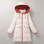 Veste d’Hiver Longue avec Capuche pour Femme | Idéale pour les Journées Froides et les Déplacements Quotidiens