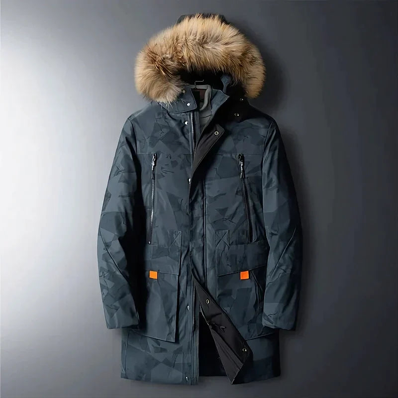 Manteau Long D’Hiver avec Capuche pour Homme | Idéal pour La Saison Froide