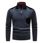 Pull À Col Montant Avec Motif Colorblock Pour Homme | Idéal Pour Les Journées Fraîches