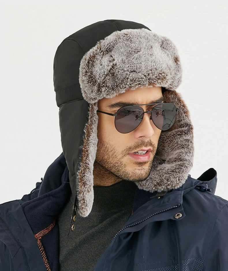 Bonnet d’Hiver avec Cache-Oreilles et Taille Réglable pour Adultes | Idéal pour les Activités Extérieures