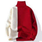 Pull À Col Roulé avec Design Bicolore pour Adultes | Idéal pour Les Tenues Par Temps Frais