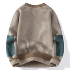 Pull avec Motif Pied-de-Poule et Manches Contrastées pour Adulte | Idéal pour l’Automne et l’Hiv