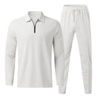 Ensemble Homme avec Polo Manches Longues Et Pantalon De Survêtement | Usage Quotidien Décontracté