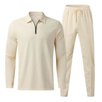 Ensemble Homme avec Polo Manches Longues Et Pantalon De Survêtement | Usage Quotidien Décontracté