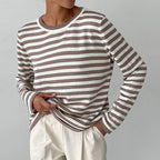 Pull À Rayures Avec Col Rond Et Coupe Légèrement Ample Pour Femmes | Idéal Pour Tenues Quotidiennes