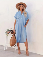 Robe Ample à Manches Courtes pour Femmes | Idéale pour les Sorties en Été